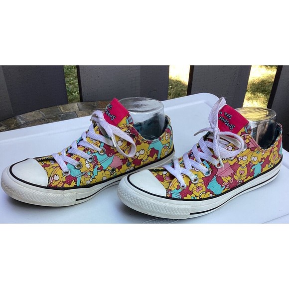 The Simpsons x Converse Maggie Lisa Ox Sneaker Shoes Sz Women 8 Men 6 Unisex - Picture 8 of 14